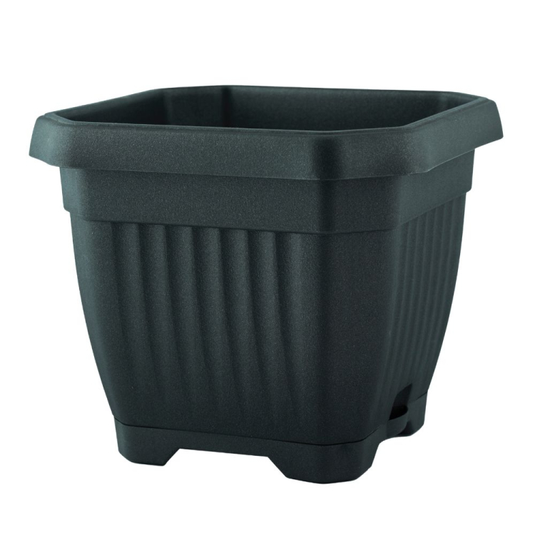 Doniczka z podstawką OCTAGON 25x25cm antracyt